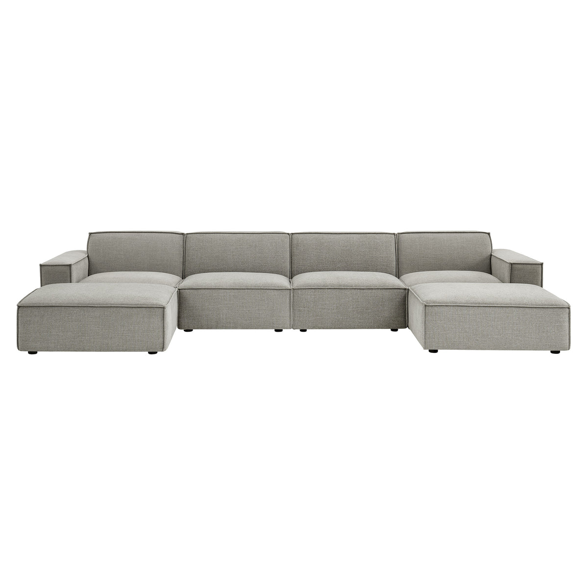 Restore 6-Piece Performance Fabric Upholstered Modular Sectional Sofa - Pewter