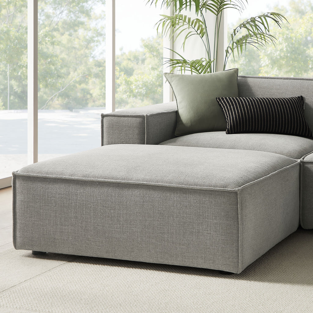 Restore 6-Piece Performance Fabric Upholstered Modular Sectional Sofa - Pewter