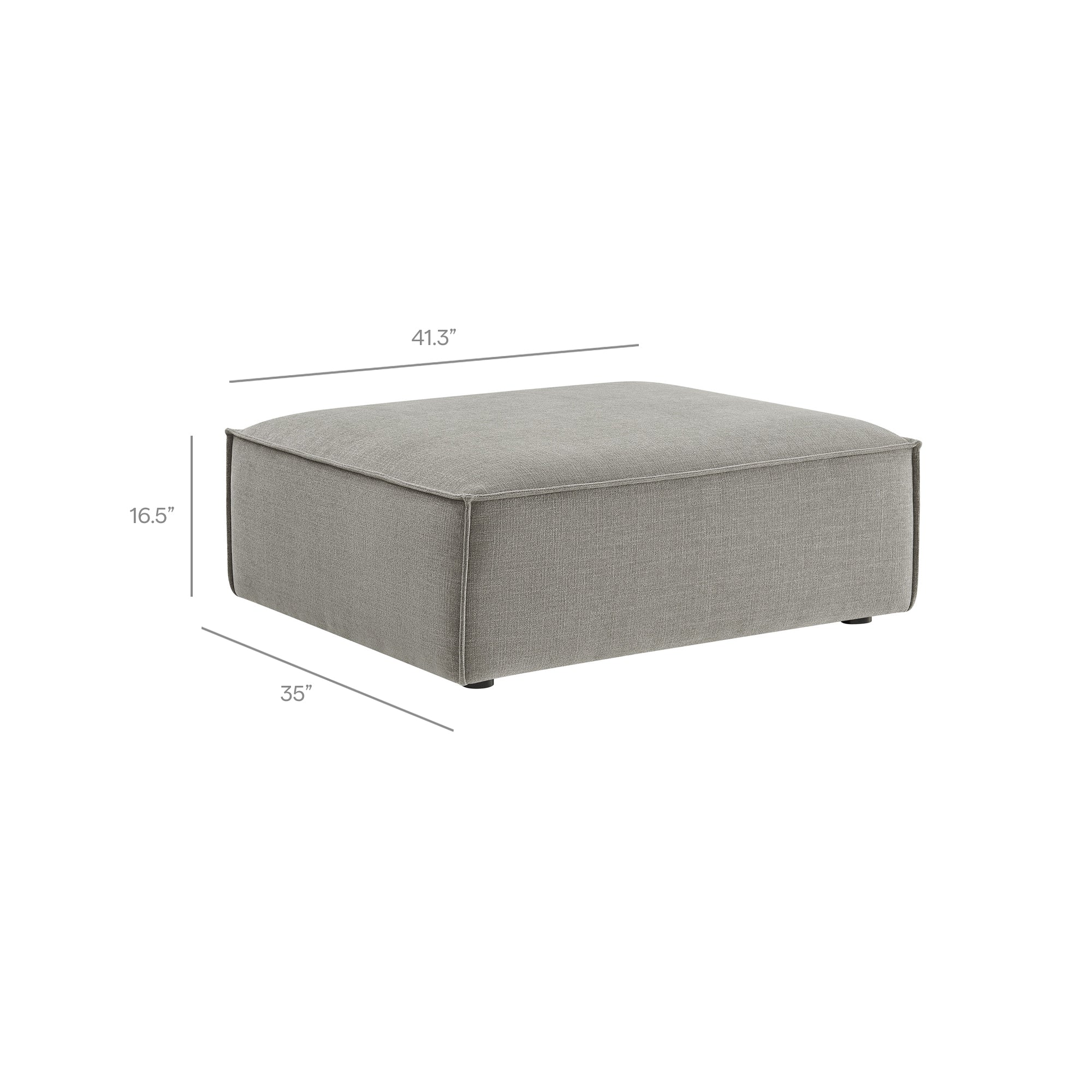 Restore 6-Piece Performance Fabric Upholstered Modular Sectional Sofa - Pewter