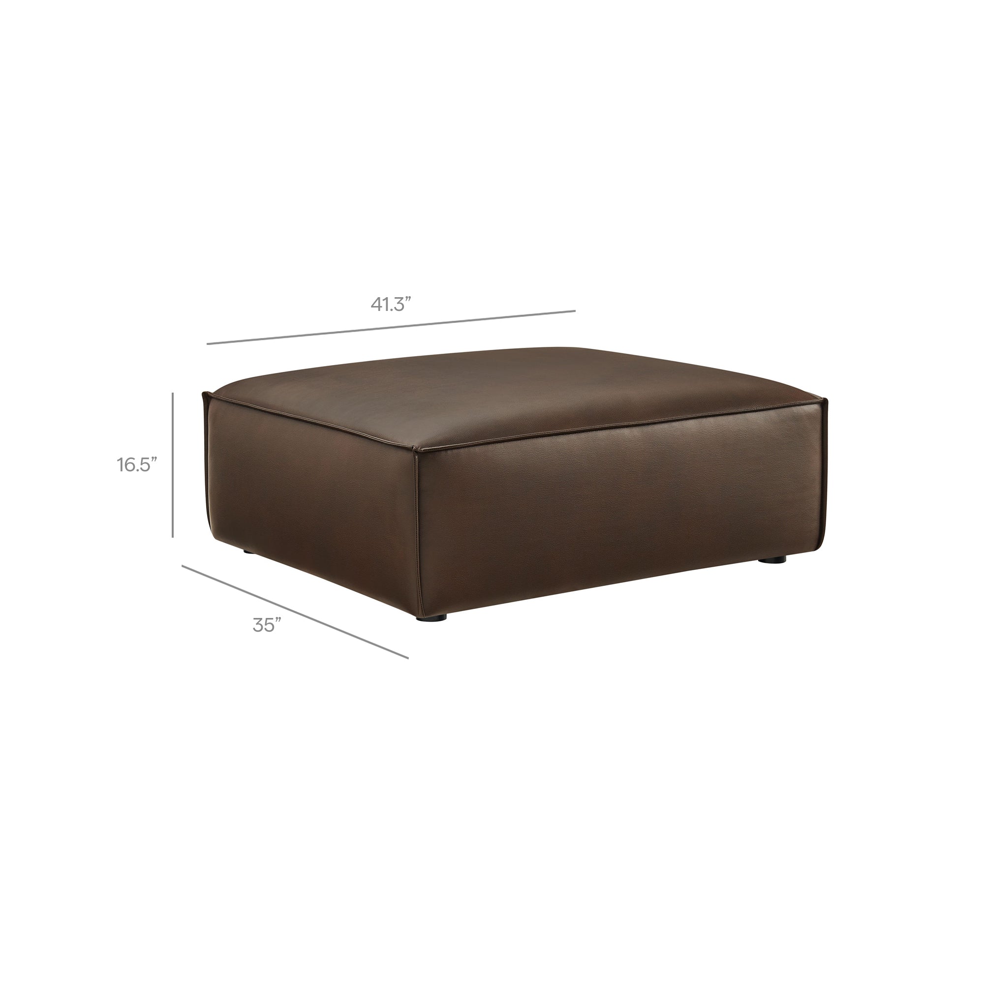 Restore 6-Piece Vegan Leather Modular Sectional Sofa - Espresso