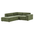 Restore 3-Piece Performance Fabric Upholstered Modular L-Shaped Sectional Sofa - Foliage (Chaise, Chair, Corner Chair)