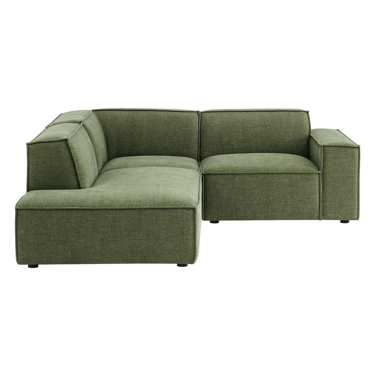 Restore 3-Piece Performance Fabric Upholstered Modular L-Shaped Sectional Sofa - Foliage (Chaise, Chair, Corner Chair)