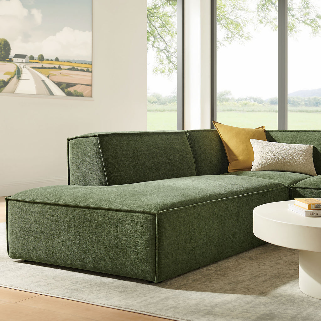 Restore 3-Piece Performance Fabric Upholstered Modular L-Shaped Sectional Sofa - Foliage (Chaise, Chair, Corner Chair)