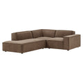 Restore 3-Piece Performance Fabric Upholstered Modular L-Shaped Sectional Sofa - Mocha (Chaise, Chair, Corner Chair)