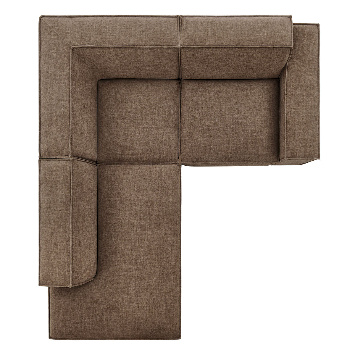 Restore 3-Piece Performance Fabric Upholstered Modular L-Shaped Sectional Sofa - Mocha (Chaise, Chair, Corner Chair)