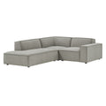 Restore 3-Piece Performance Fabric Upholstered Modular L-Shaped Sectional Sofa - Pewter (Chaise, Chair, Corner Chair)
