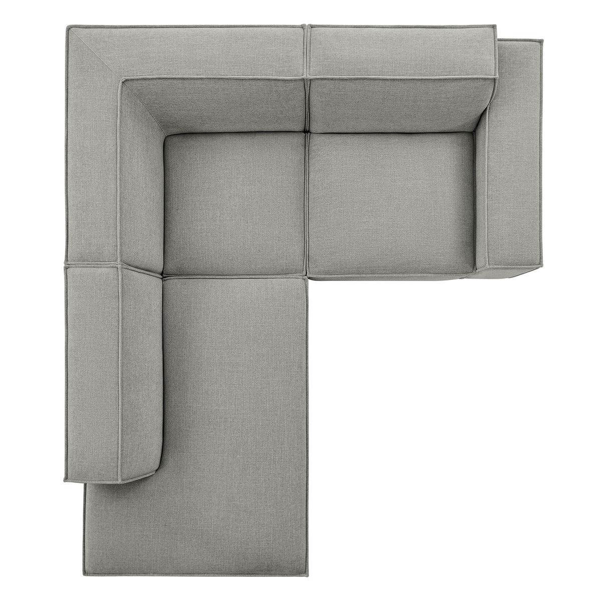 Restore 3-Piece Performance Fabric Upholstered Modular L-Shaped Sectional Sofa - Pewter (Chaise, Chair, Corner Chair)