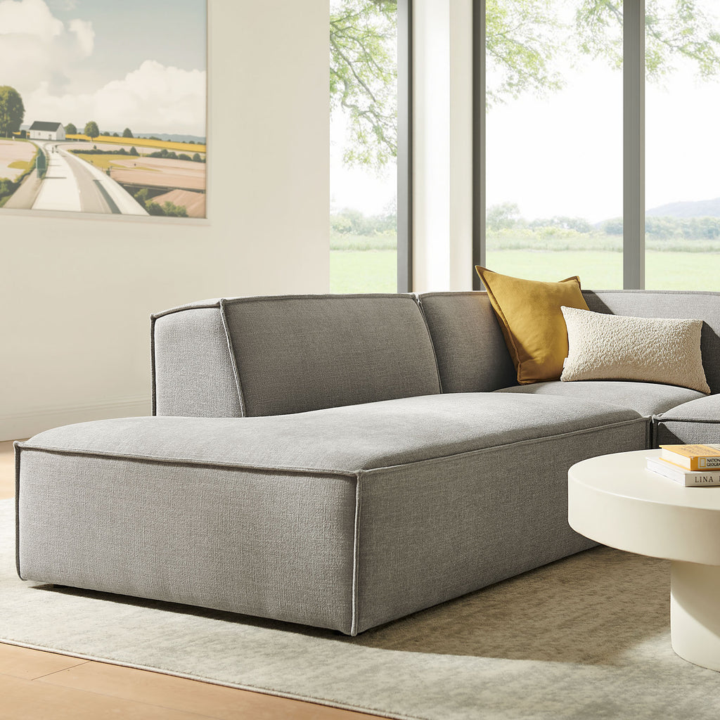 Restore 3-Piece Performance Fabric Upholstered Modular L-Shaped Sectional Sofa - Pewter (Chaise, Chair, Corner Chair)