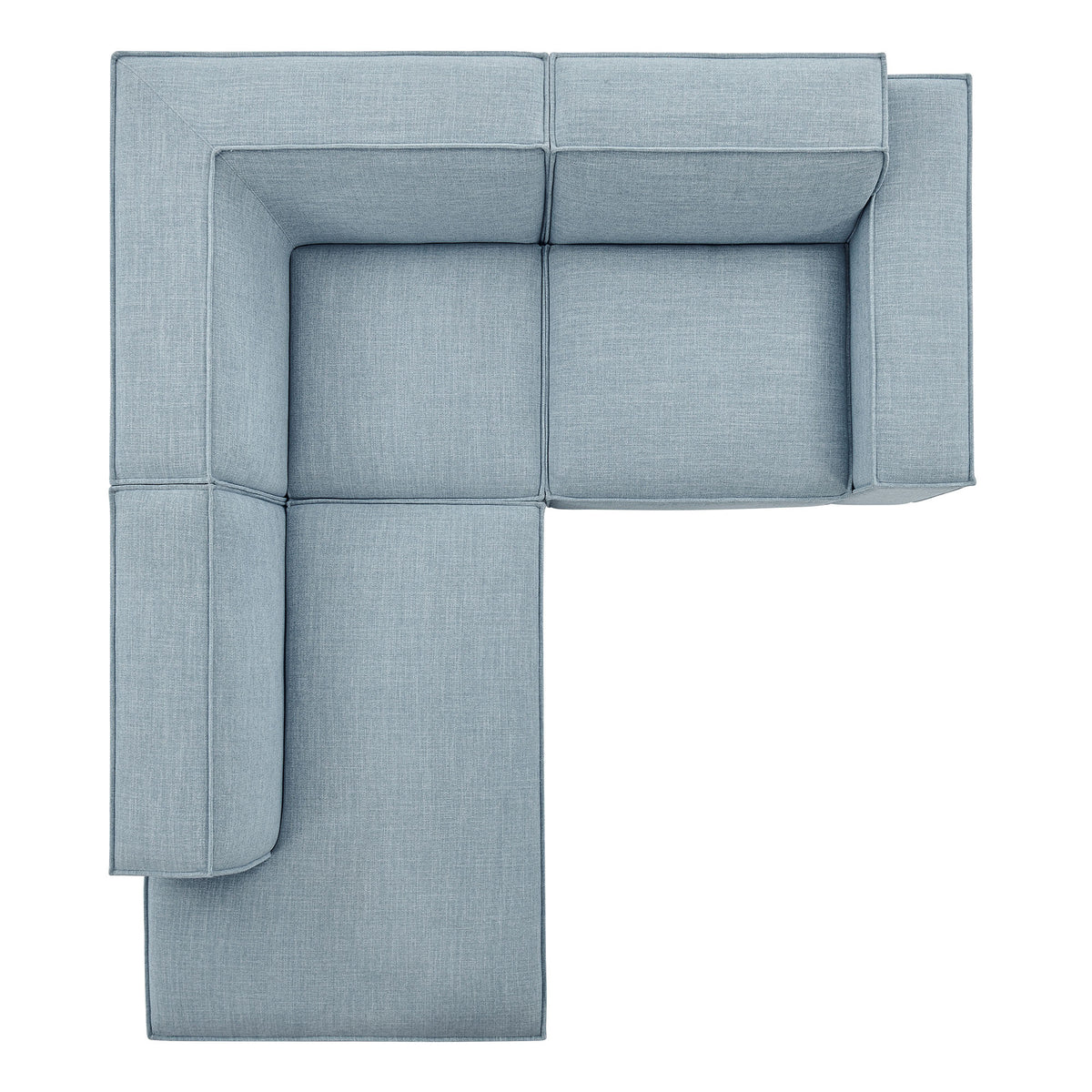 Restore 3-Piece Performance Fabric Upholstered Modular L-Shaped Sectional Sofa - Sky (Chaise, Chair, Corner Chair)