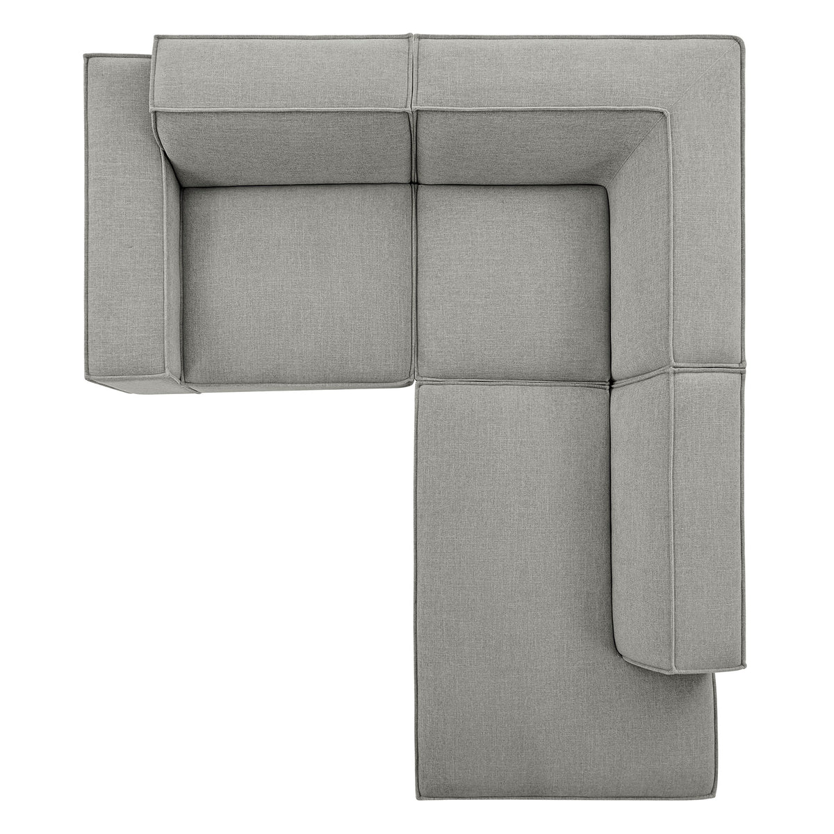 Restore 3-Piece Performance Fabric Upholstered Modular L-Shaped Sectional Sofa - Pewter (Corner Chair, Chaise, Chair)