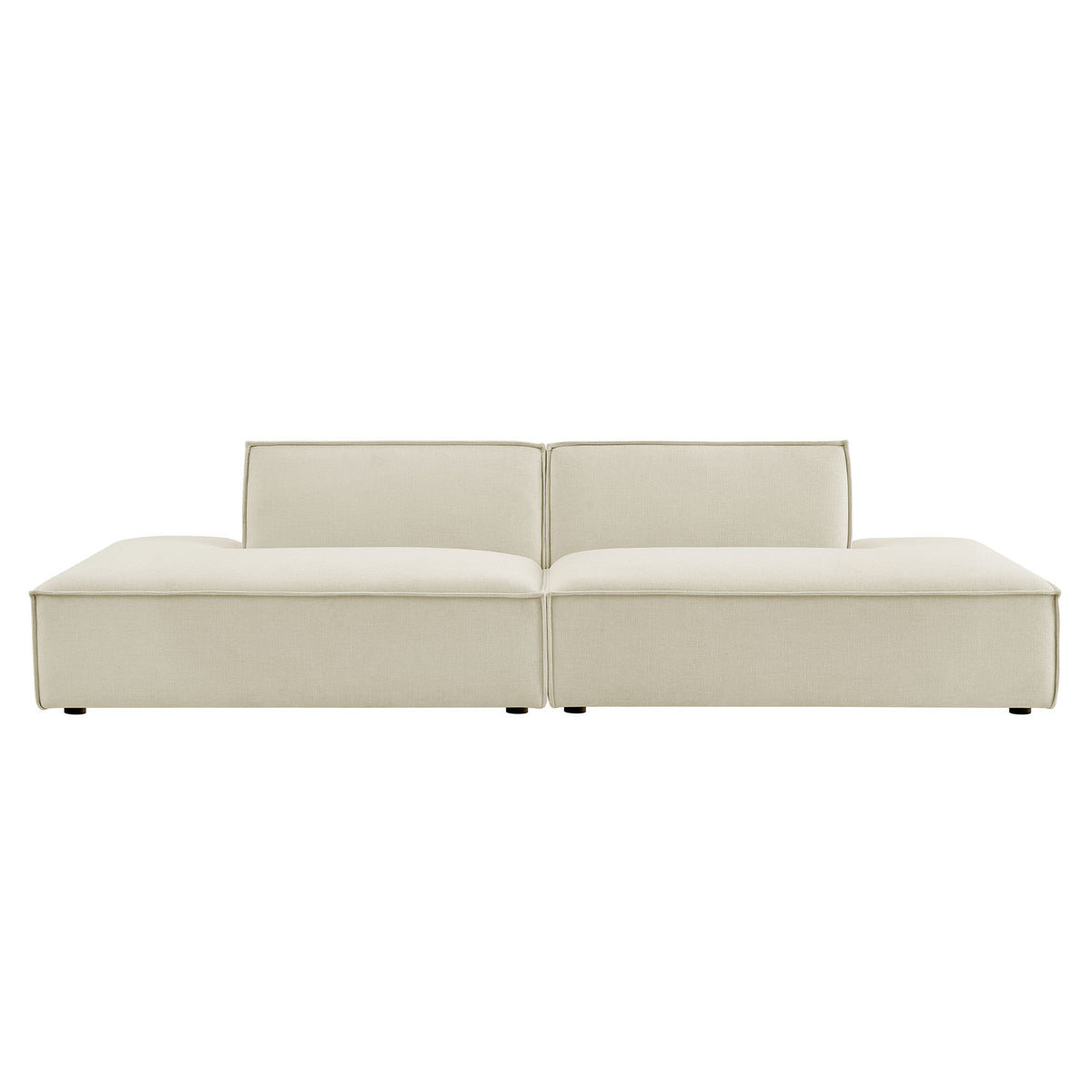Restore 2-Piece Performance Fabric Upholstered Modular Loveseat - Ecru (Chaise, Chaise)