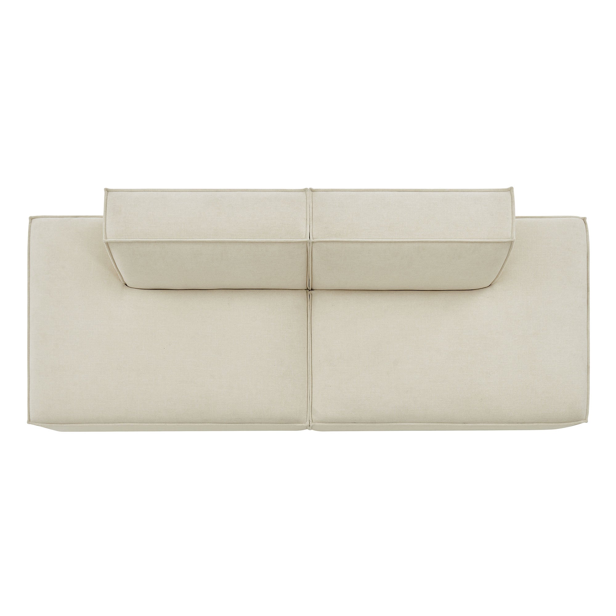Restore 2-Piece Performance Fabric Upholstered Modular Loveseat - Ecru (Chaise, Chaise)