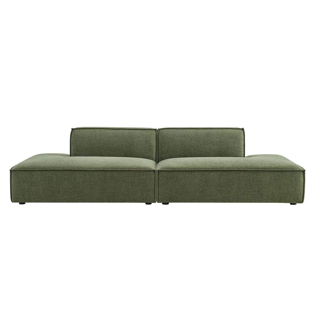 Restore 2-Piece Performance Fabric Upholstered Modular Loveseat - Foliage (Chaise, Chaise)