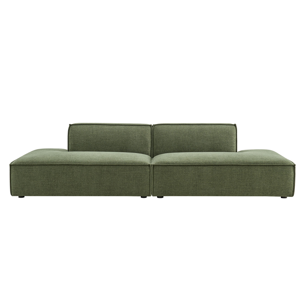 Restore 2-Piece Performance Fabric Upholstered Modular Loveseat - Foliage (Chaise, Chaise)
