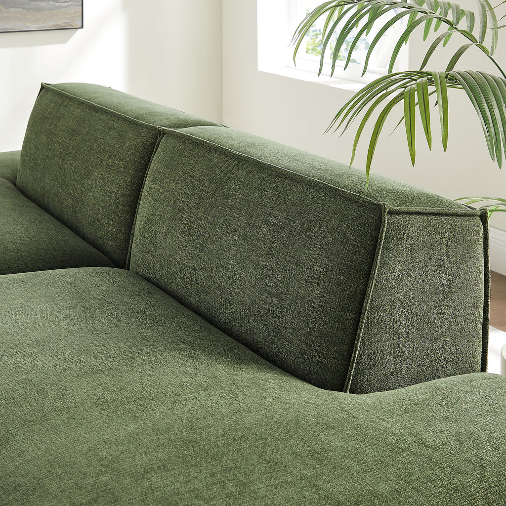 Restore 2-Piece Performance Fabric Upholstered Modular Loveseat - Foliage (Chaise, Chaise)