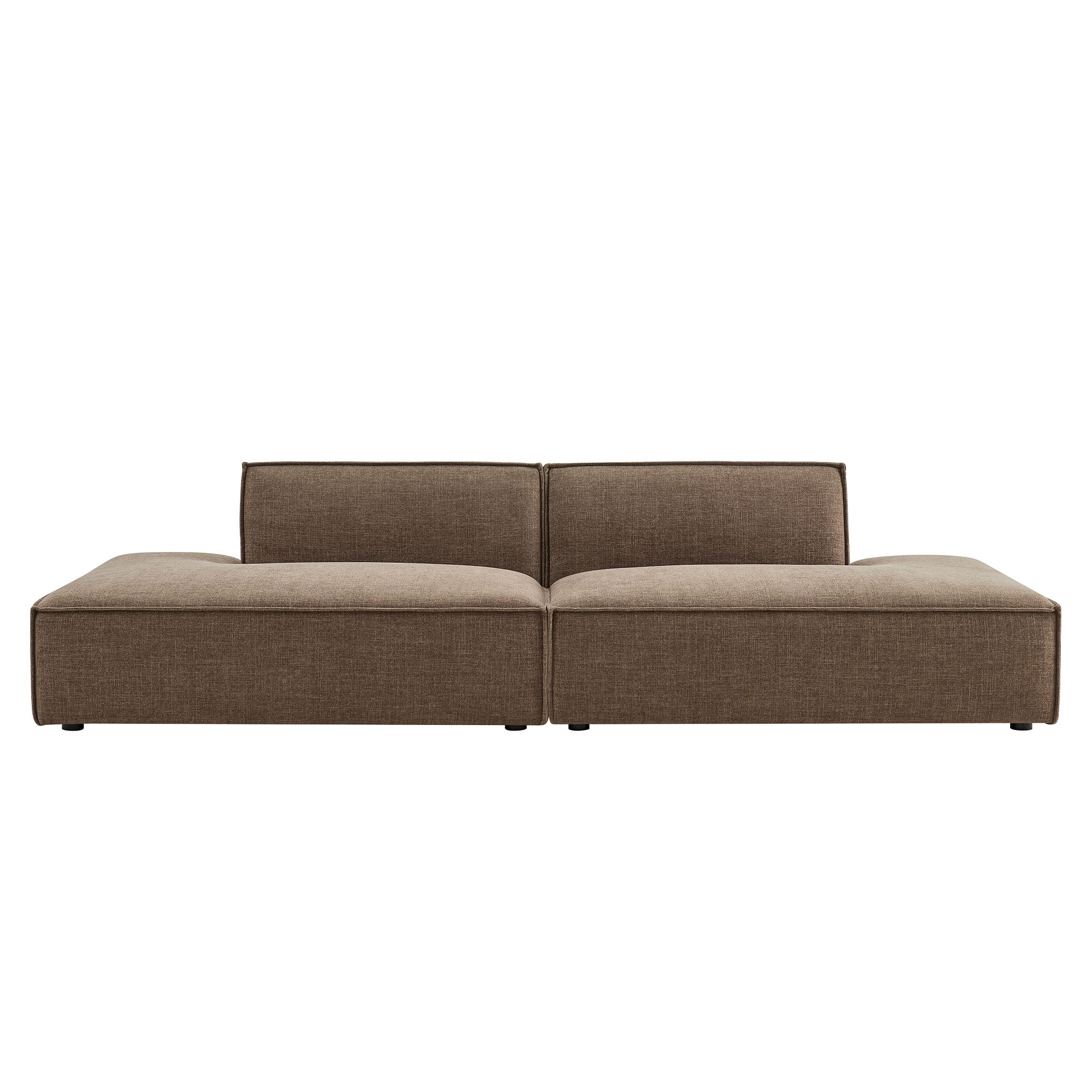 Restore 2-Piece Performance Fabric Upholstered Modular Loveseat - Mocha (Chaise, Chaise)