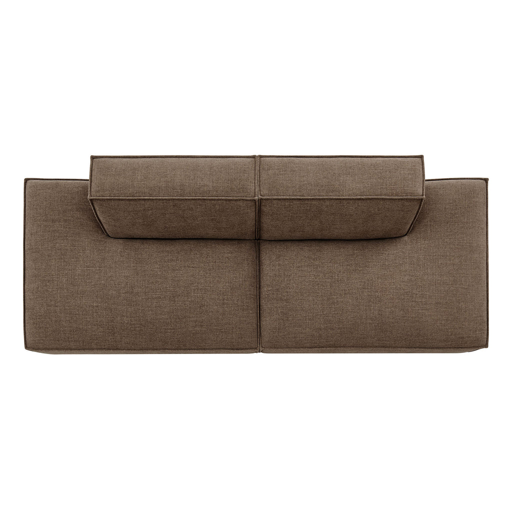 Restore 2-Piece Performance Fabric Upholstered Modular Loveseat - Mocha (Chaise, Chaise)