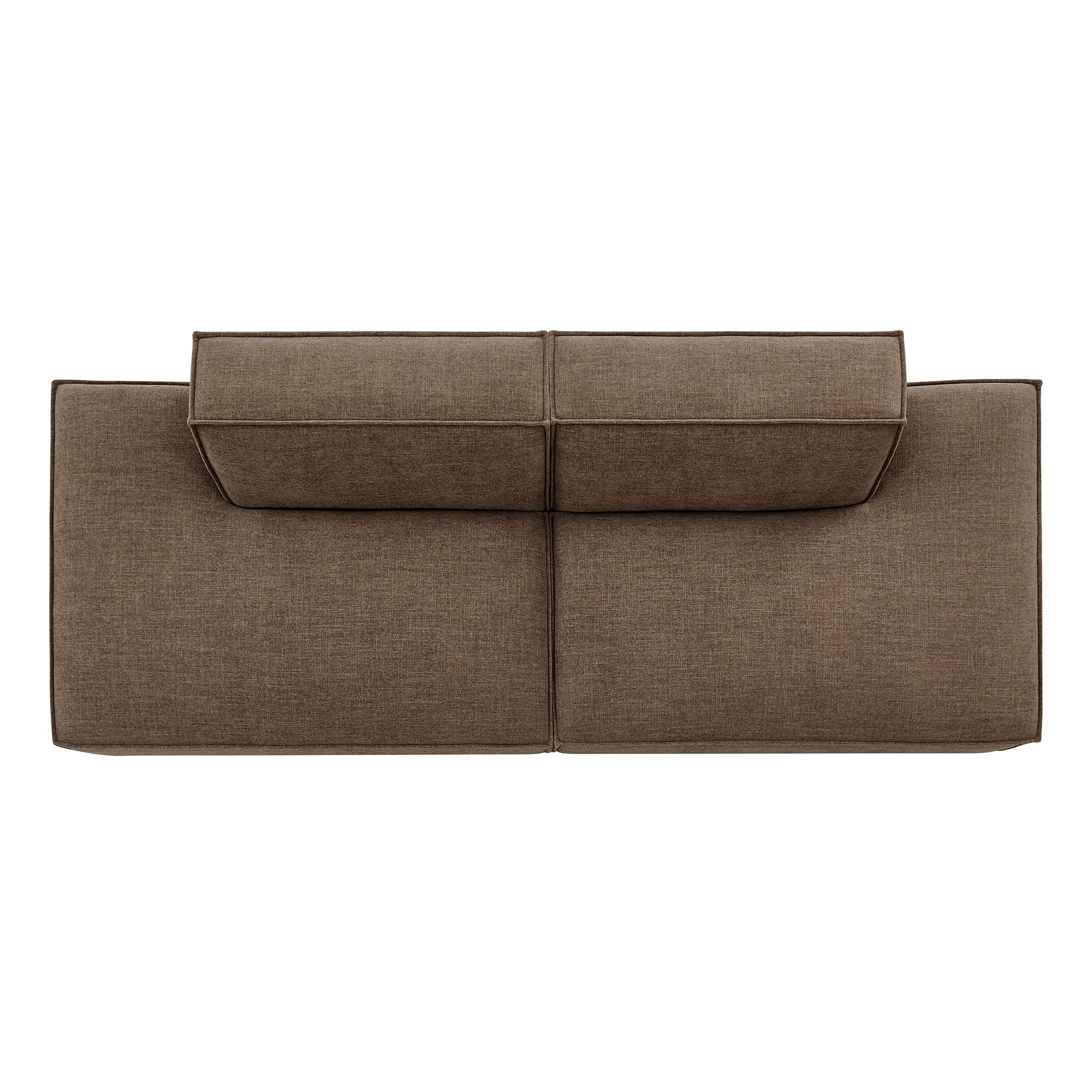 Restore 2-Piece Performance Fabric Upholstered Modular Loveseat - Mocha (Chaise, Chaise)