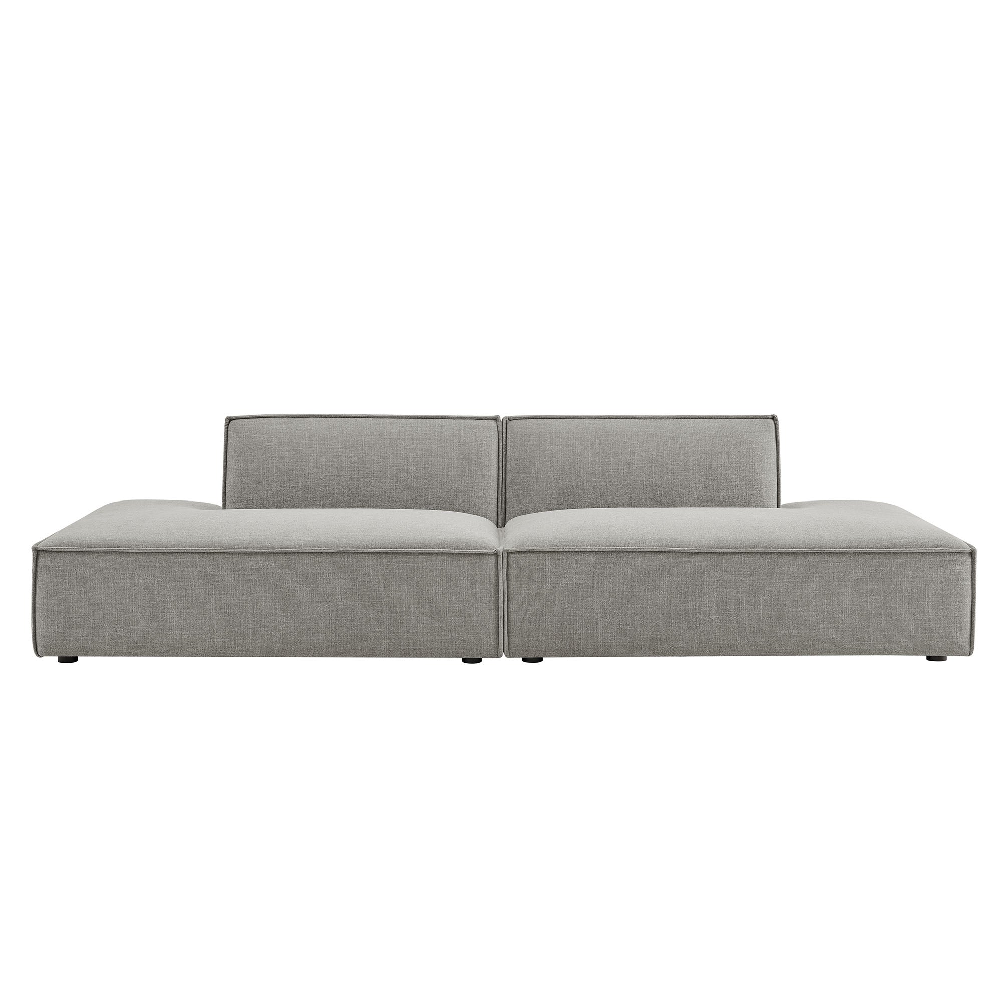 Restore 2-Piece Performance Fabric Upholstered Modular Loveseat - Pewter (Chaise, Chaise)