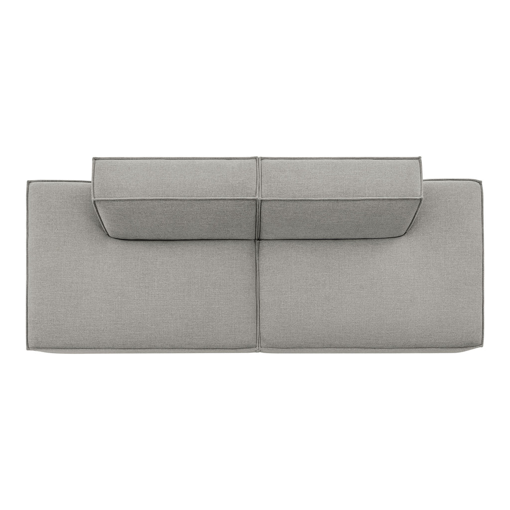 Restore 2-Piece Performance Fabric Upholstered Modular Loveseat - Pewter (Chaise, Chaise)