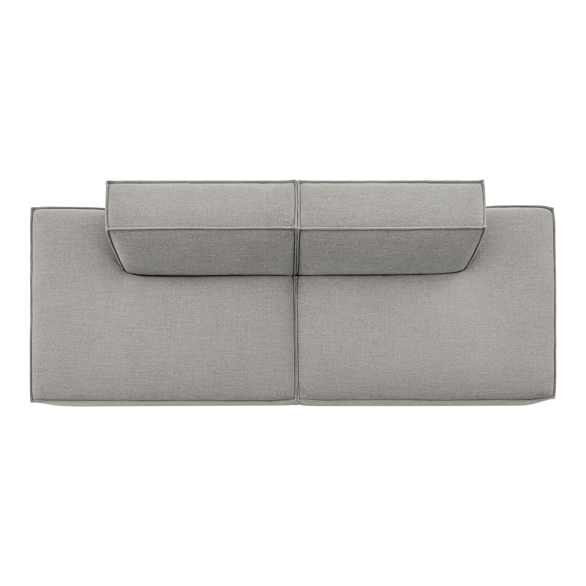 Restore 2-Piece Performance Fabric Upholstered Modular Loveseat - Pewter (Chaise, Chaise)