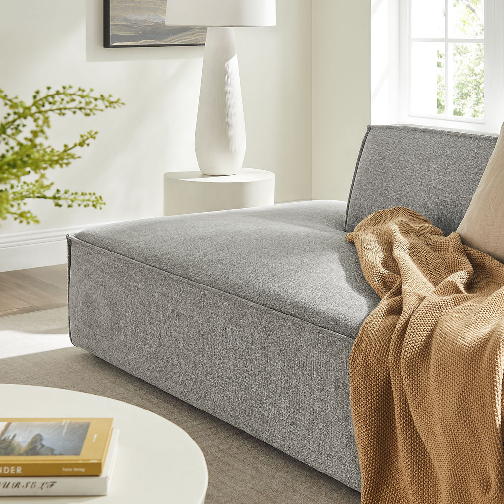Restore 2-Piece Performance Fabric Upholstered Modular Loveseat - Pewter (Chaise, Chaise)