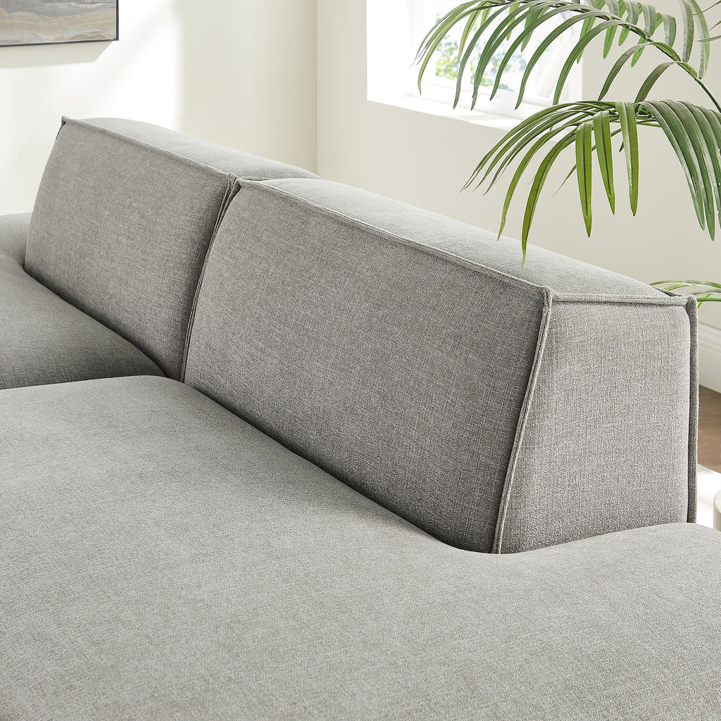 Restore 2-Piece Performance Fabric Upholstered Modular Loveseat - Pewter (Chaise, Chaise)
