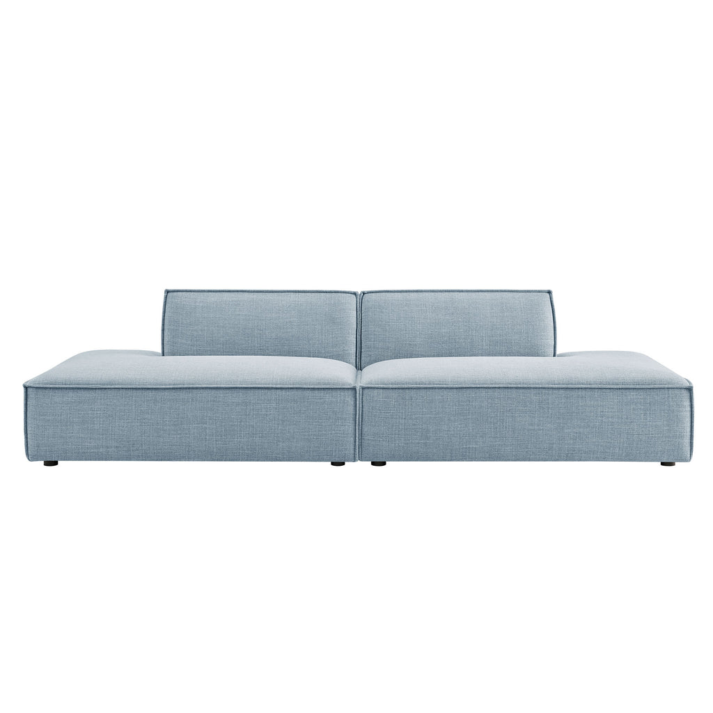 Restore 2-Piece Performance Fabric Upholstered Modular Loveseat - Sky (Chaise, Chaise)