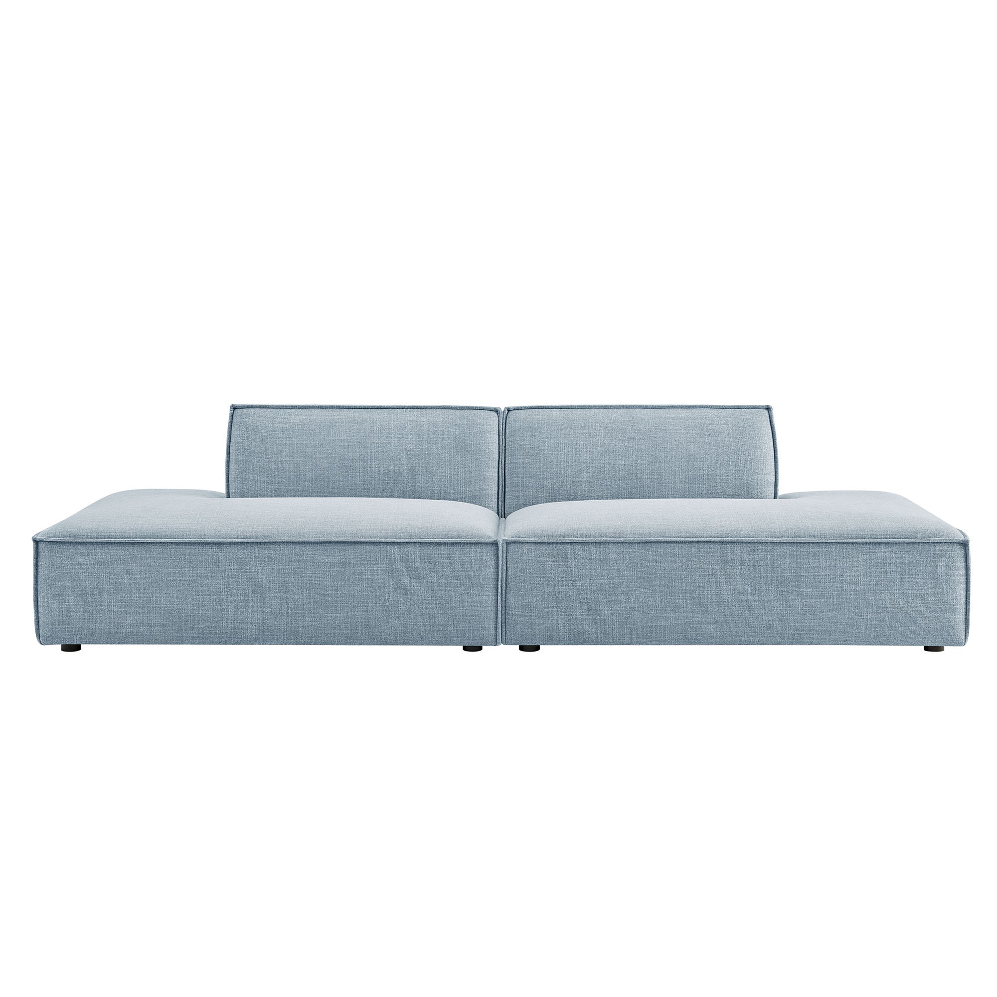 Restore 2-Piece Performance Fabric Upholstered Modular Loveseat - Sky (Chaise, Chaise)