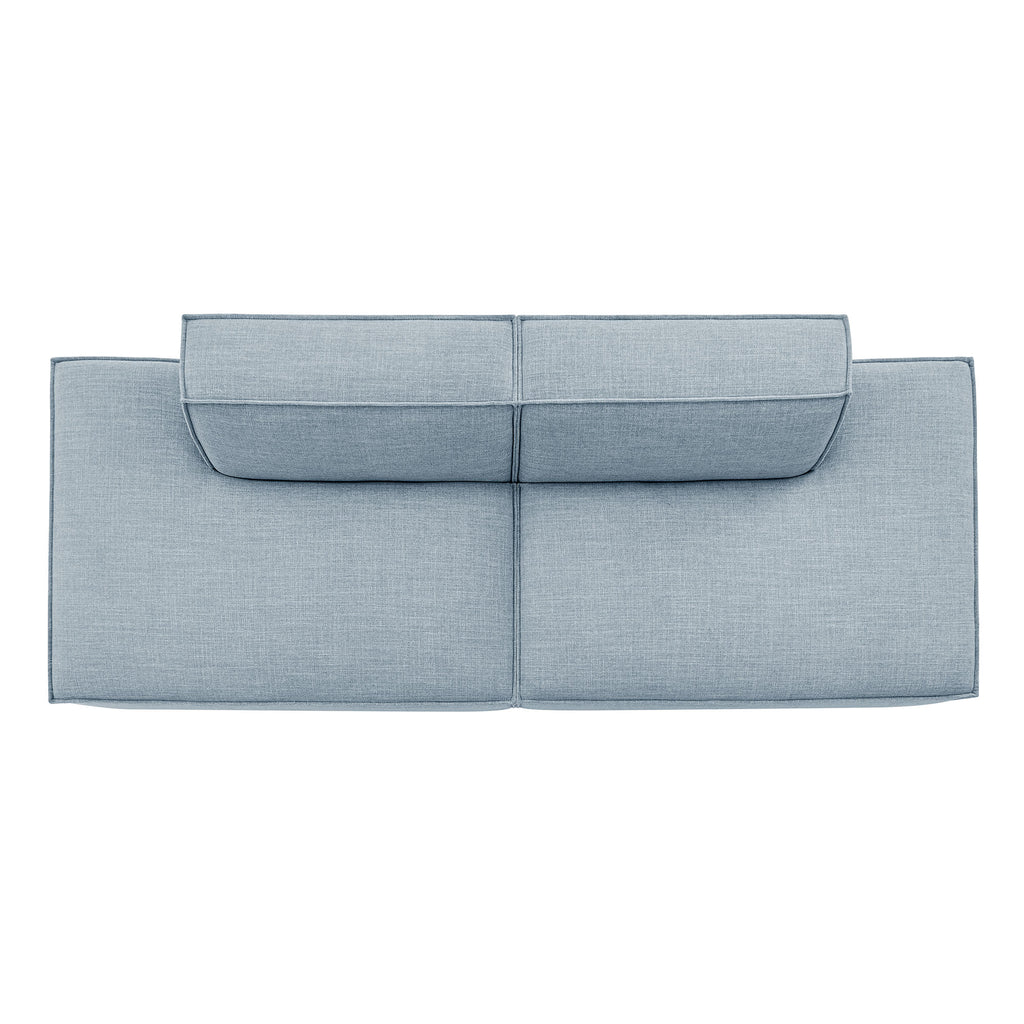 Restore 2-Piece Performance Fabric Upholstered Modular Loveseat - Sky (Chaise, Chaise)