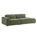 Restore 2-Piece Performance Fabric Upholstered Modular Loveseat - Foliage (EEI-7425-FOL)