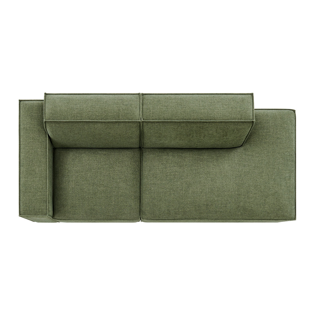Restore 2-Piece Performance Fabric Upholstered Modular Loveseat - Foliage (EEI-7425-FOL)