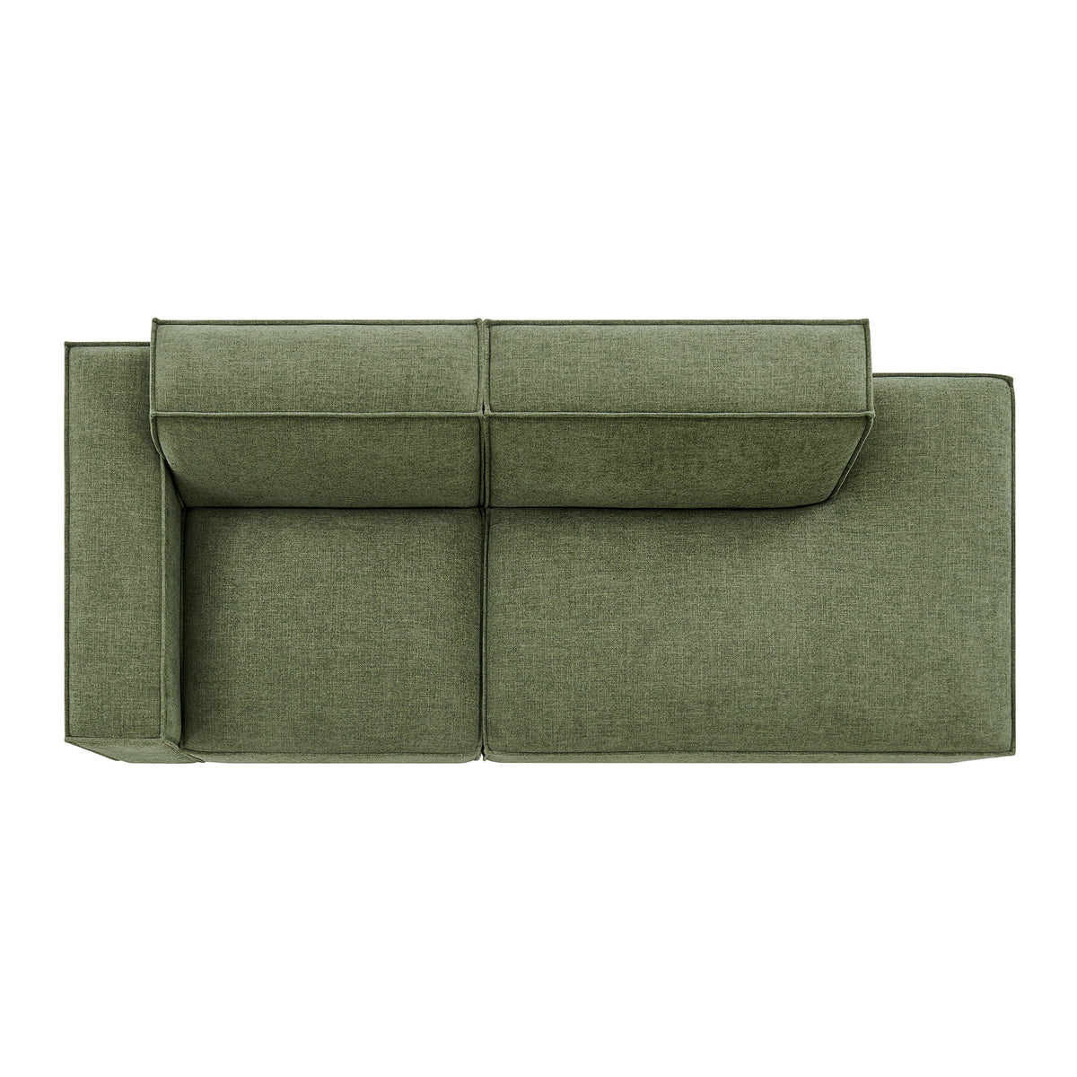 Restore 2-Piece Performance Fabric Upholstered Modular Loveseat - Foliage (EEI-7425-FOL)