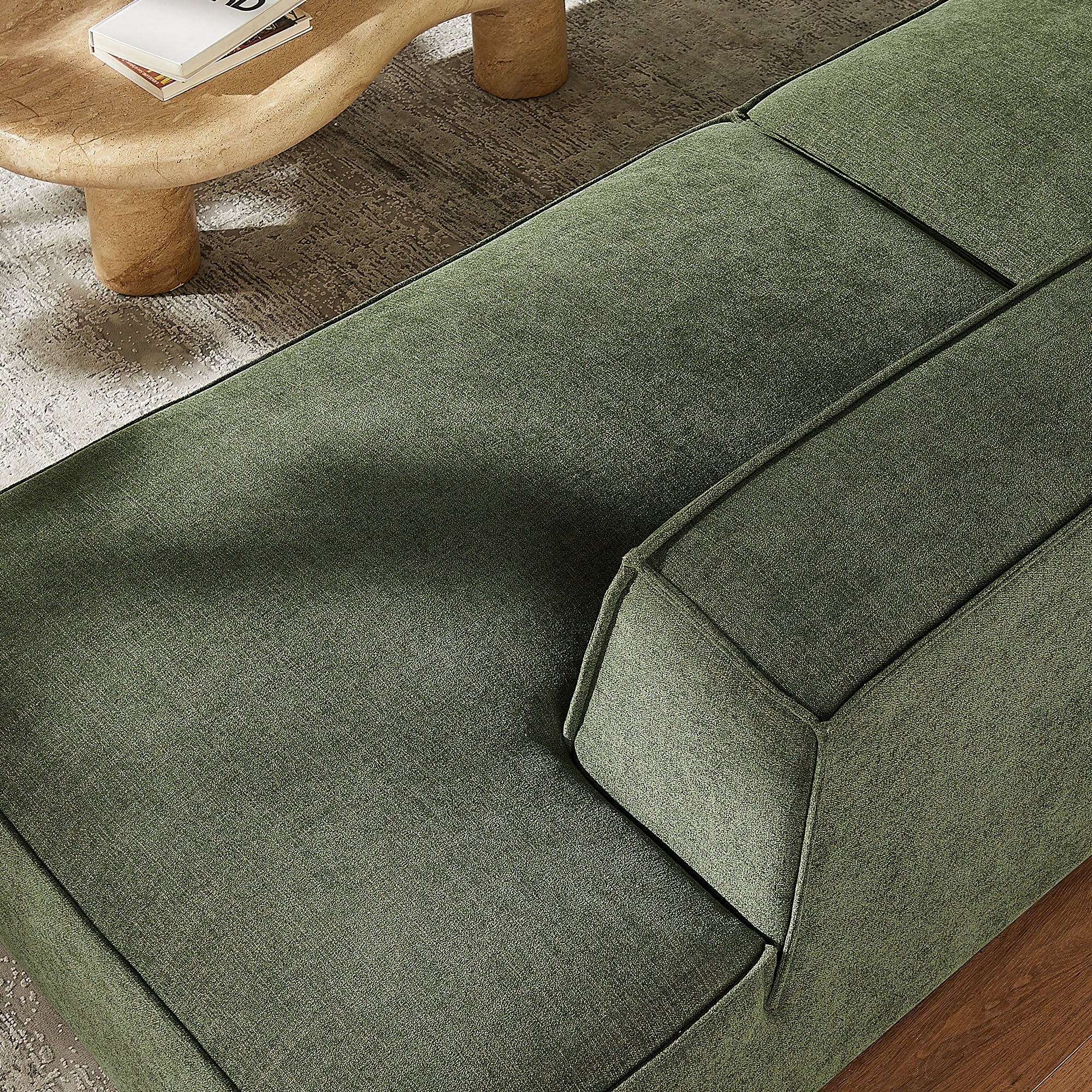 Restore 2-Piece Performance Fabric Upholstered Modular Loveseat - Foliage (EEI-7425-FOL)