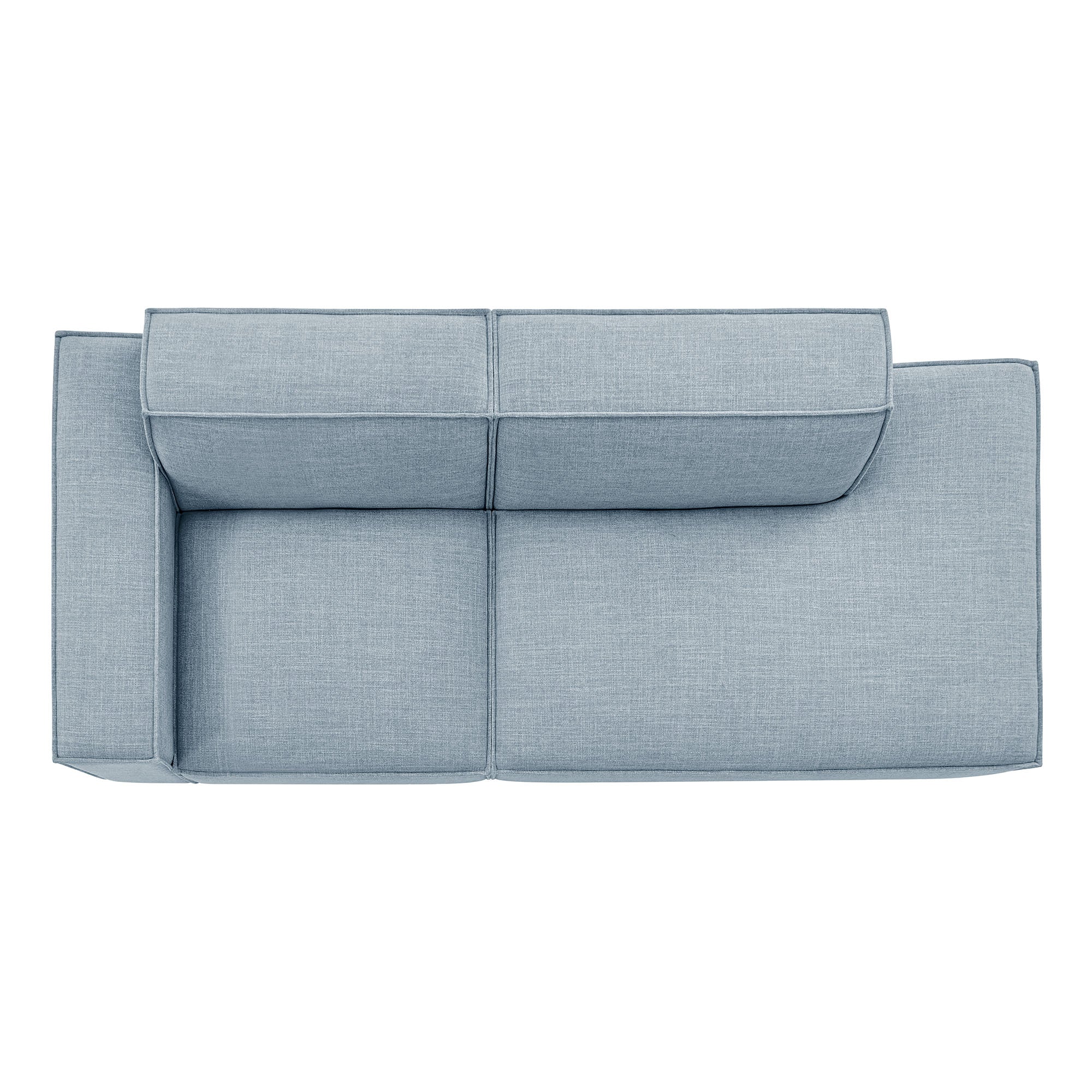 Restore 2-Piece Performance Fabric Upholstered Modular Loveseat - Sky (EEI-7425-SKY)