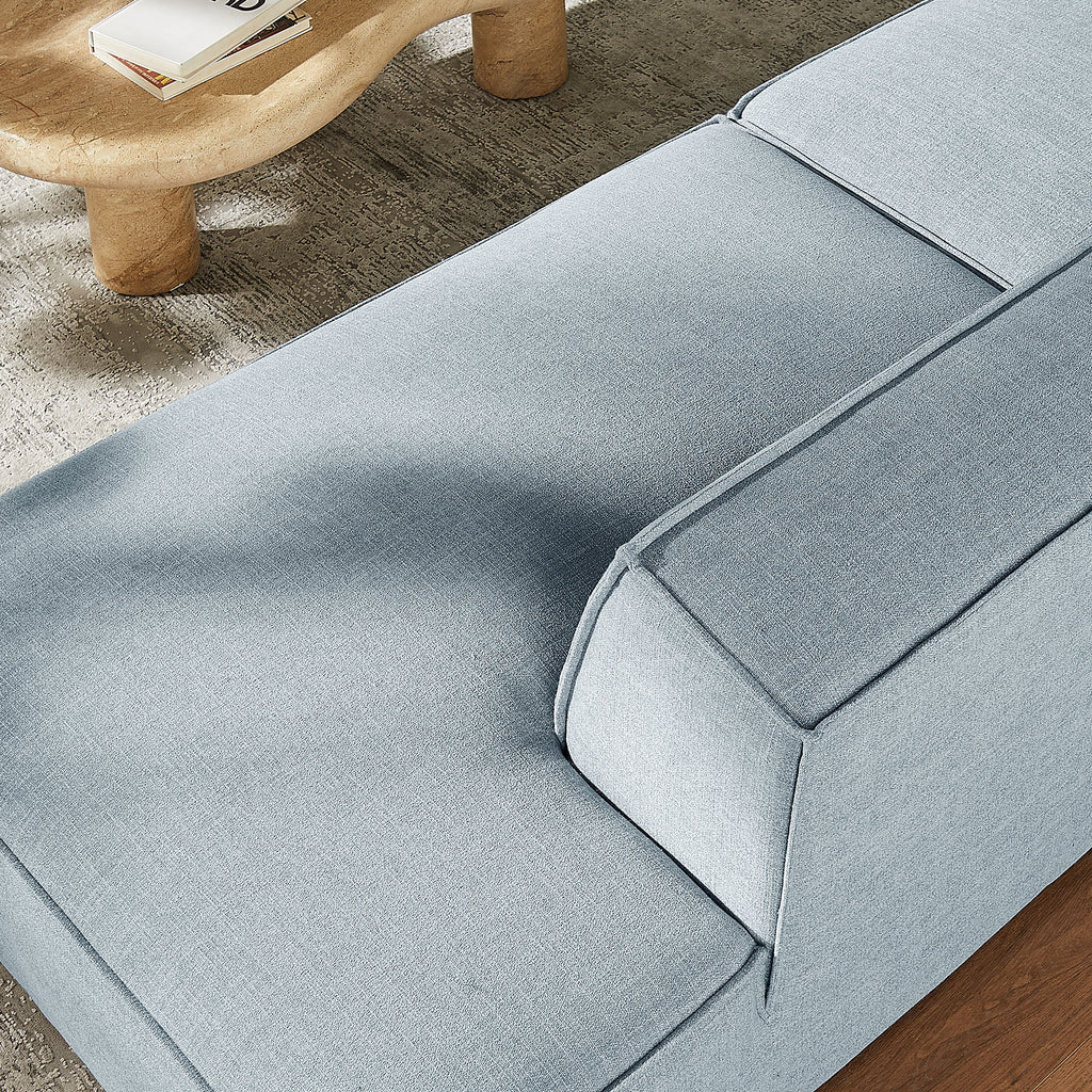 Restore 2-Piece Performance Fabric Upholstered Modular Loveseat - Sky (EEI-7425-SKY)
