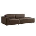 Restore 2-Piece Vegan Leather Modular Loveseat - Espresso (EEI-7426-ESP)