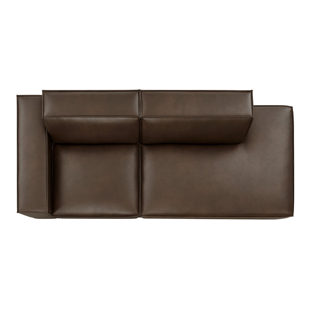 Restore 2-Piece Vegan Leather Modular Loveseat - Espresso (EEI-7426-ESP)