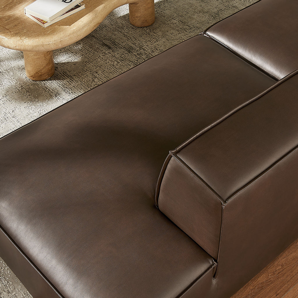 Restore 2-Piece Vegan Leather Modular Loveseat - Espresso (EEI-7426-ESP)