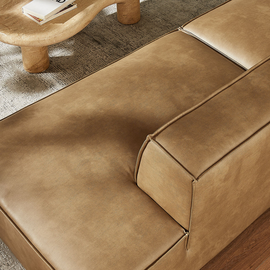 Restore 2-Piece Vegan Leather Modular Loveseat - Toast (EEI-7426-TST)