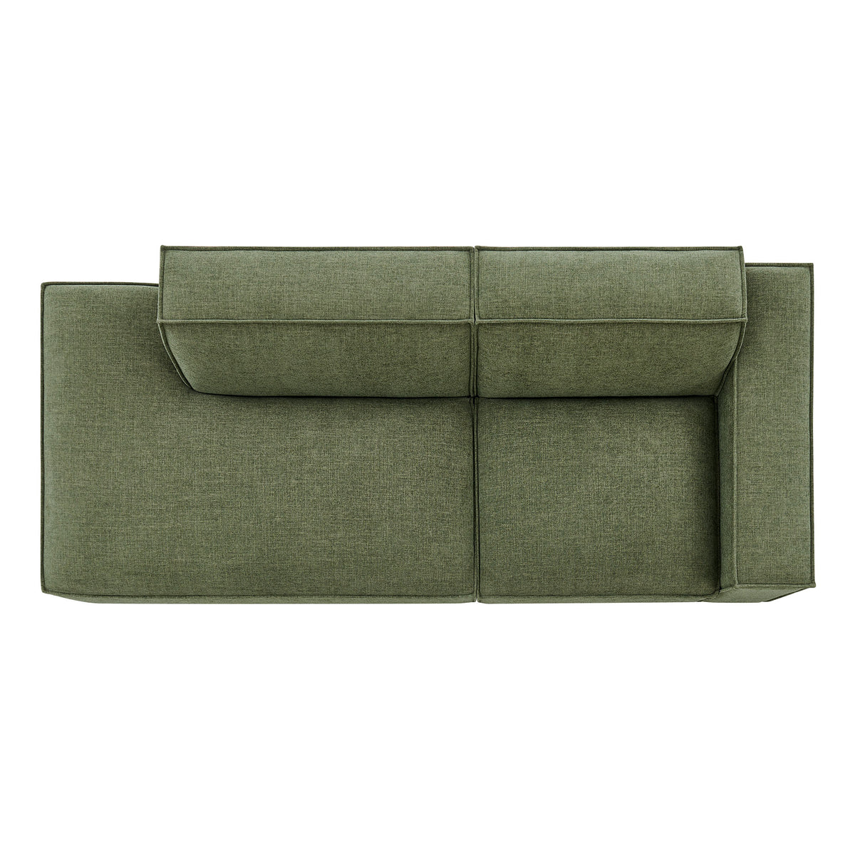 Restore 2-Piece Performance Fabric Upholstered Modular Loveseat - Foliage (EEI-7427-FOL)