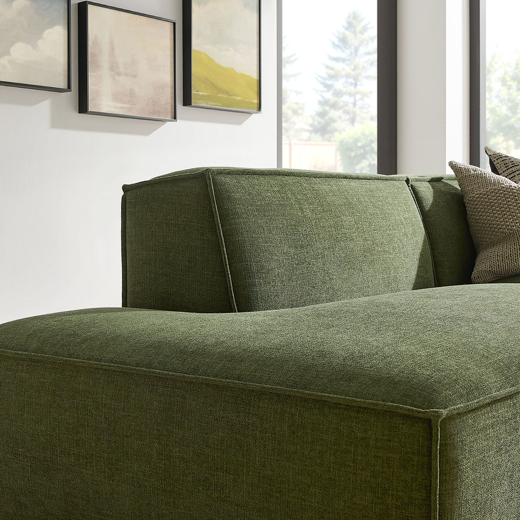 Restore 2-Piece Performance Fabric Upholstered Modular Loveseat - Foliage (EEI-7427-FOL)