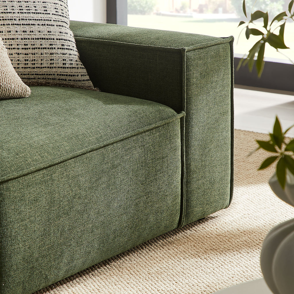 Restore 2-Piece Performance Fabric Upholstered Modular Loveseat - Foliage (EEI-7427-FOL)