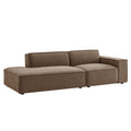 Restore 2-Piece Performance Fabric Upholstered Modular Loveseat - Mocha (EEI-7427-MOC)