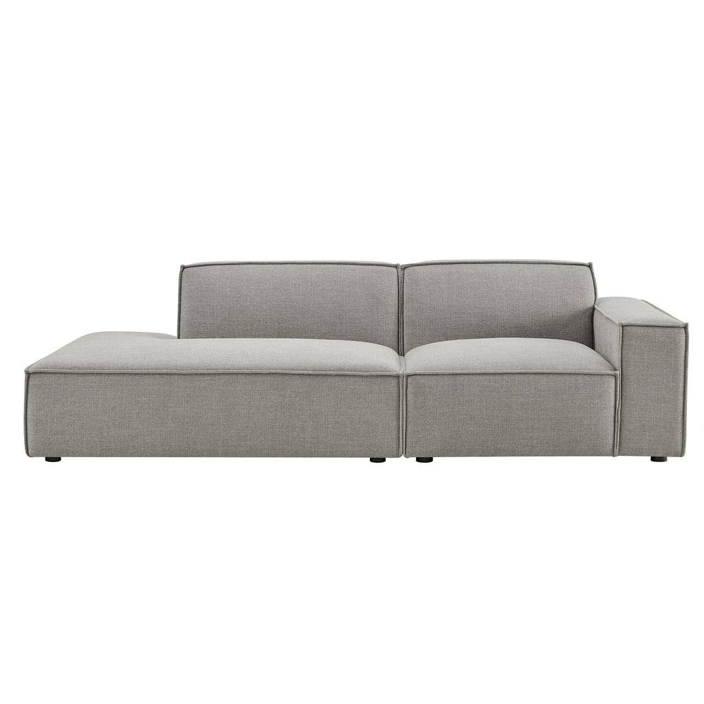 Restore 2-Piece Performance Fabric Upholstered Modular Loveseat - Pewter (EEI-7427-PEW)