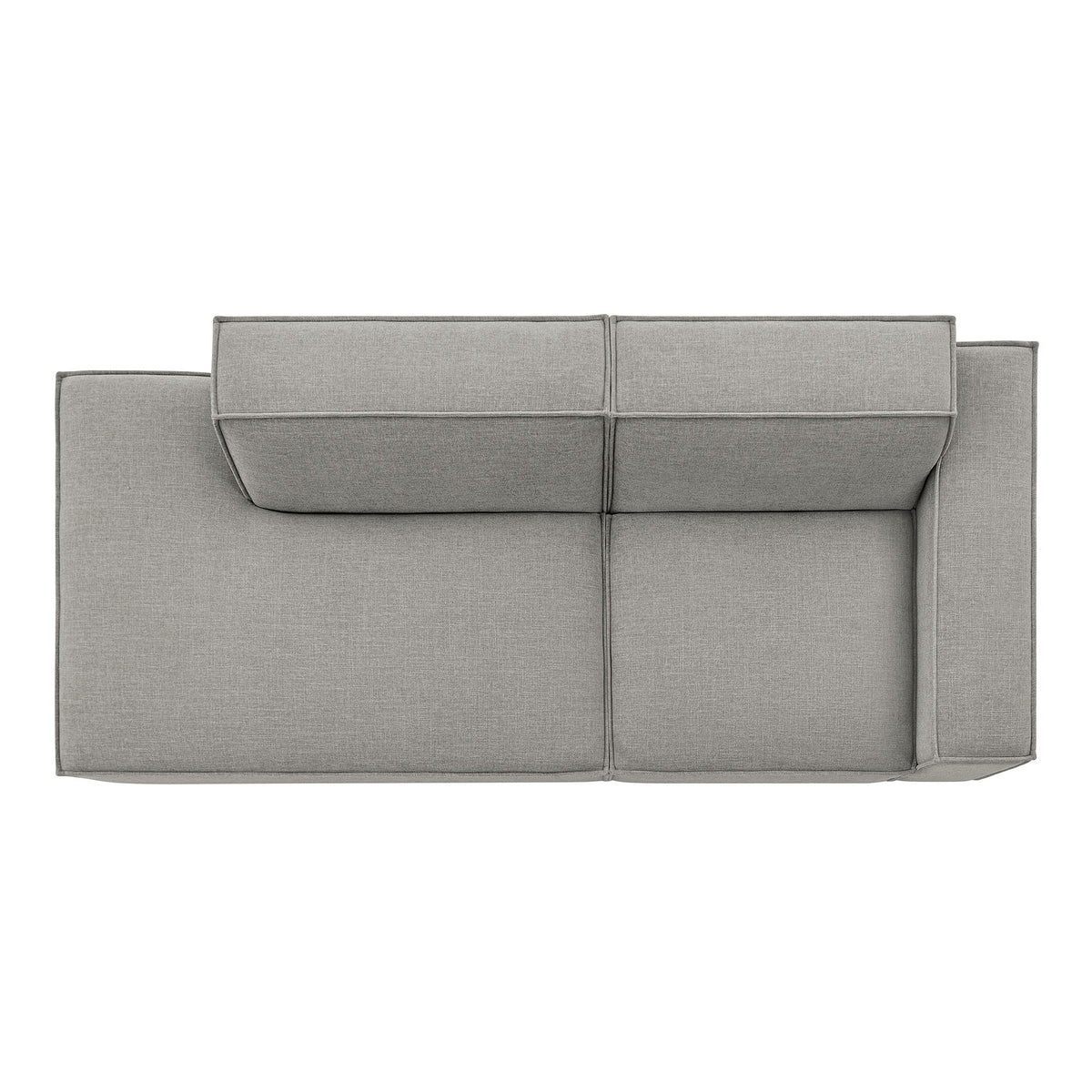 Restore 2-Piece Performance Fabric Upholstered Modular Loveseat - Pewter (EEI-7427-PEW)