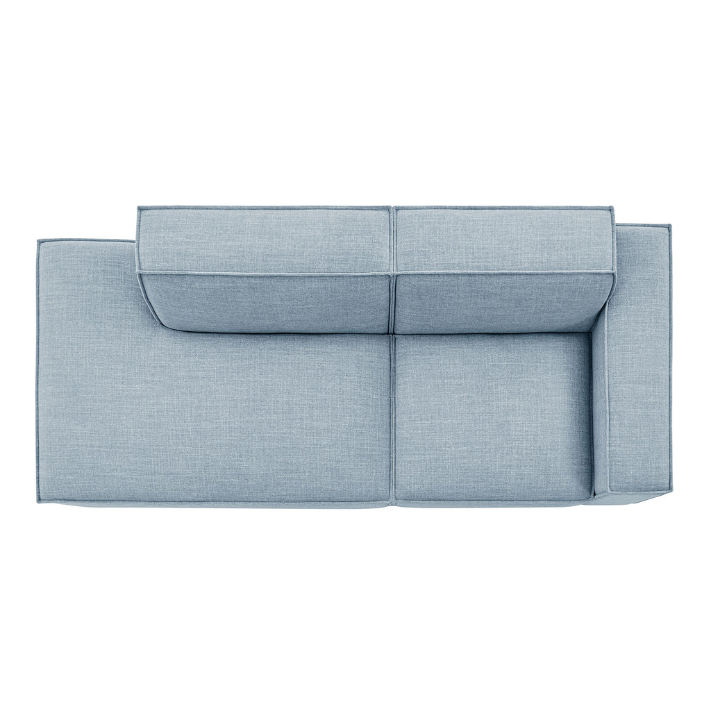 Restore 2-Piece Performance Fabric Upholstered Modular Loveseat - Sky (EEI-7427-SKY)