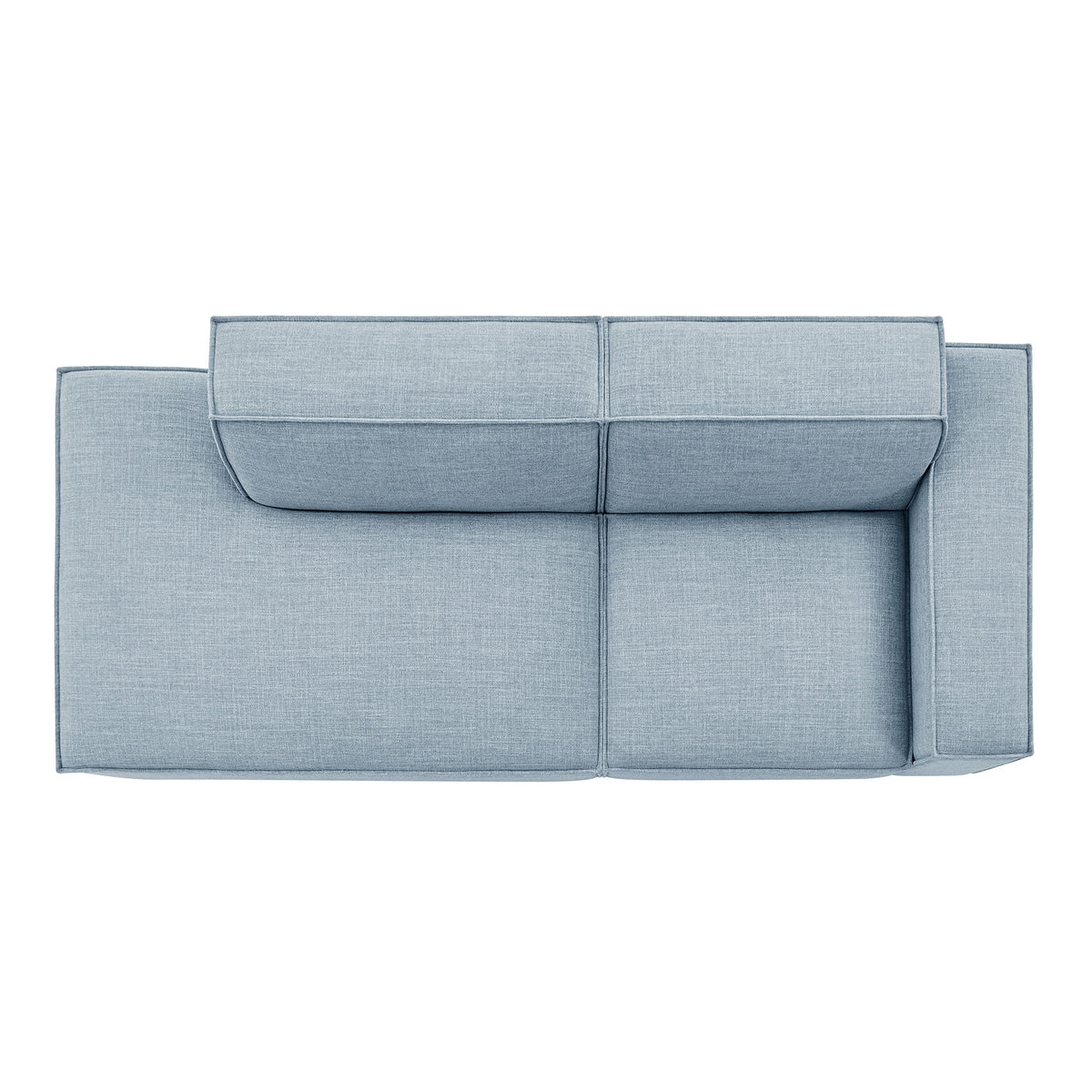Restore 2-Piece Performance Fabric Upholstered Modular Loveseat - Sky (EEI-7427-SKY)