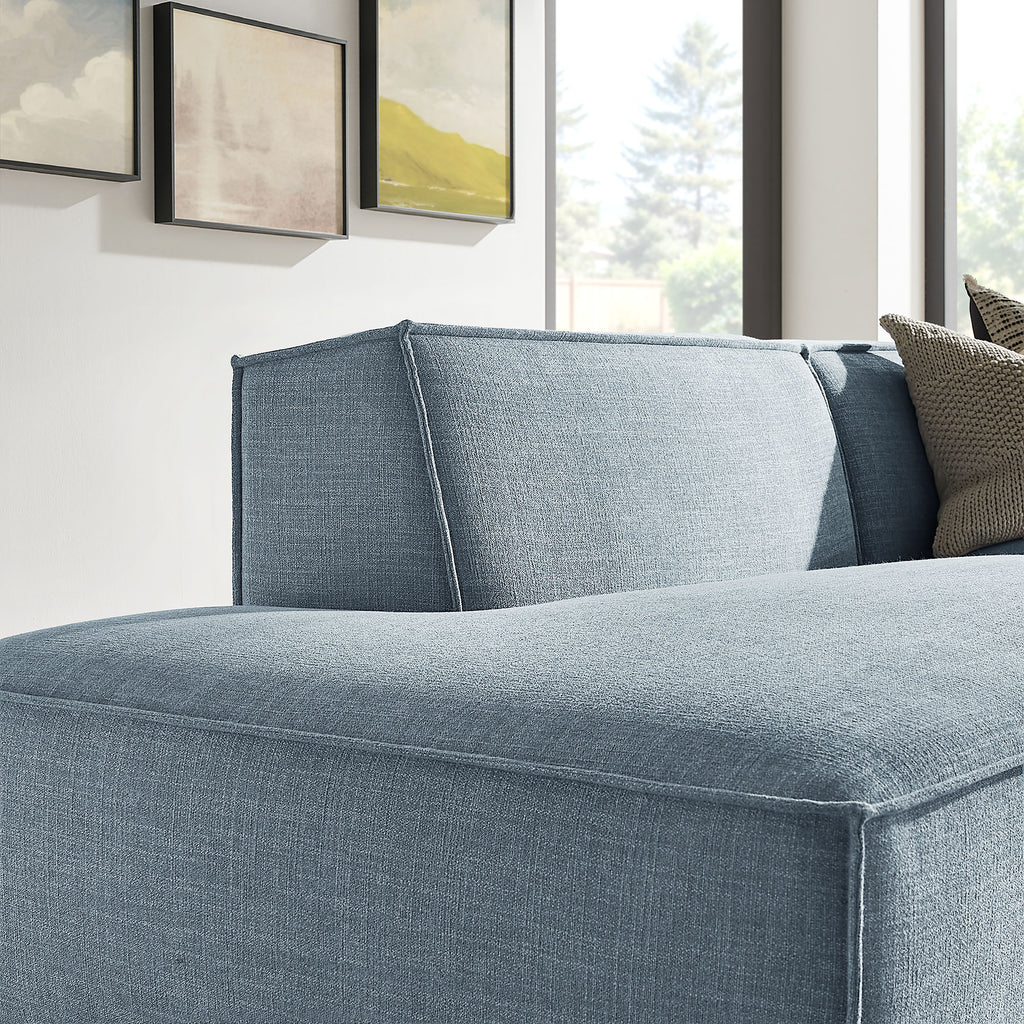Restore 2-Piece Performance Fabric Upholstered Modular Loveseat - Sky (EEI-7427-SKY)
