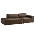Restore 2-Piece Vegan Leather Modular Loveseat - Espresso (EEI-7428-ESP)